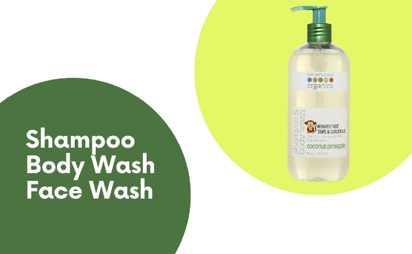 Shampoo & Body Wash Coconut Pineapple 16 oz