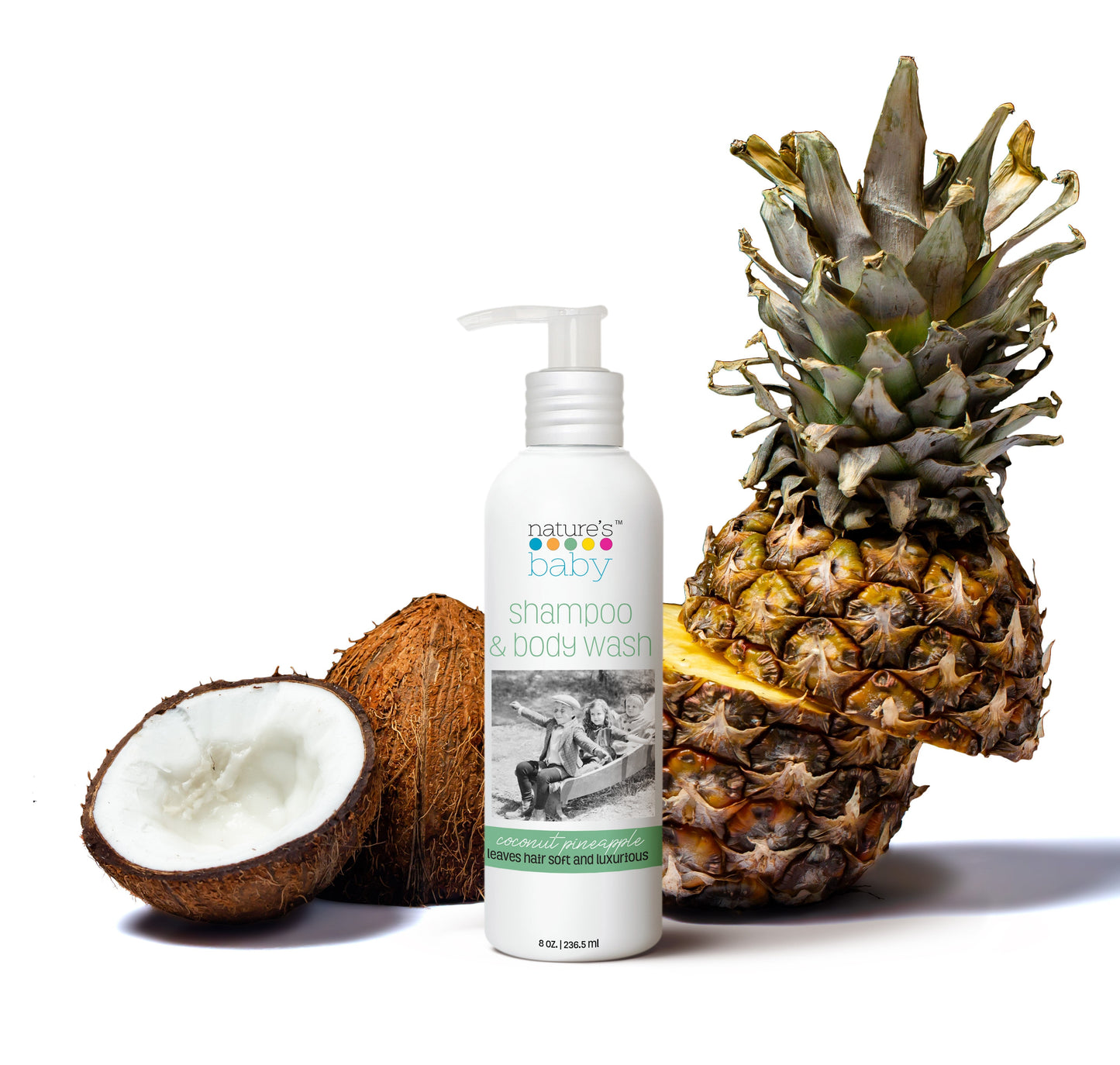 Shampoo & Body Wash Coconut Pineapple- 8 oz