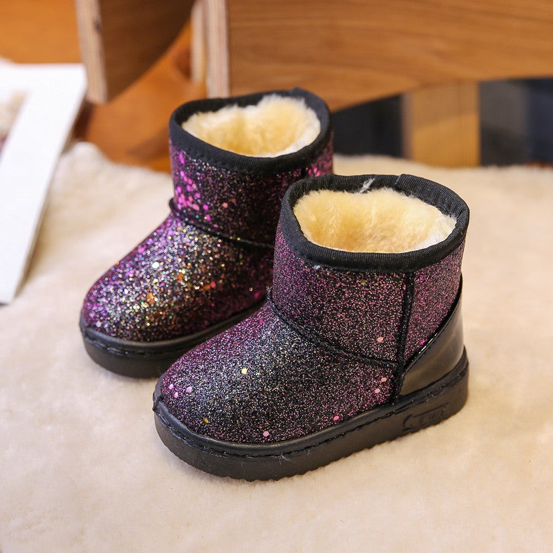 Glitter Plush Winter Boots