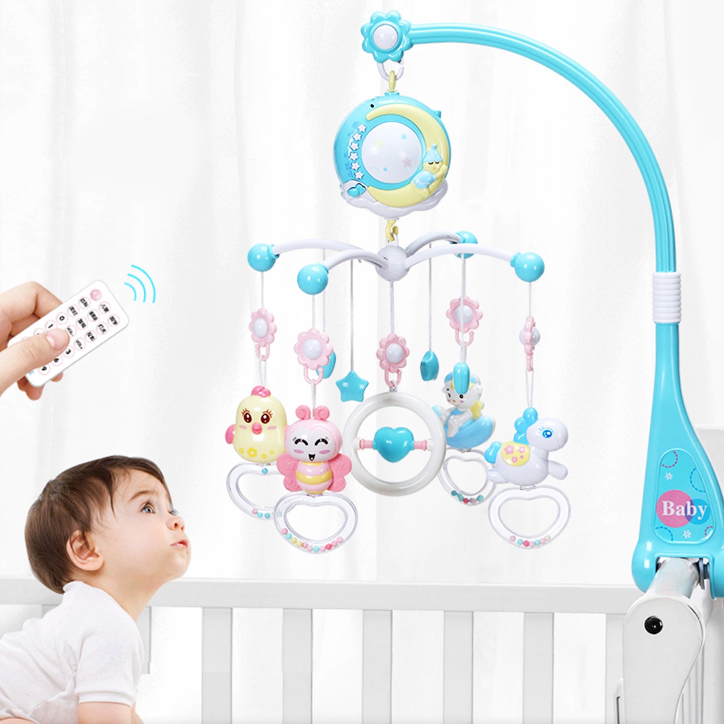 Musical Rotating Crib Mobile w/ Star Projection