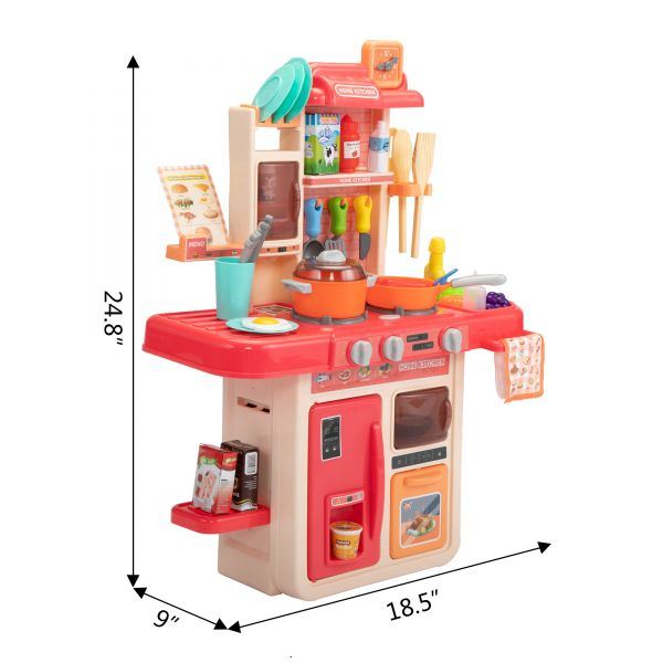 Kids Kitchen Playset Toy - (Pink XH)