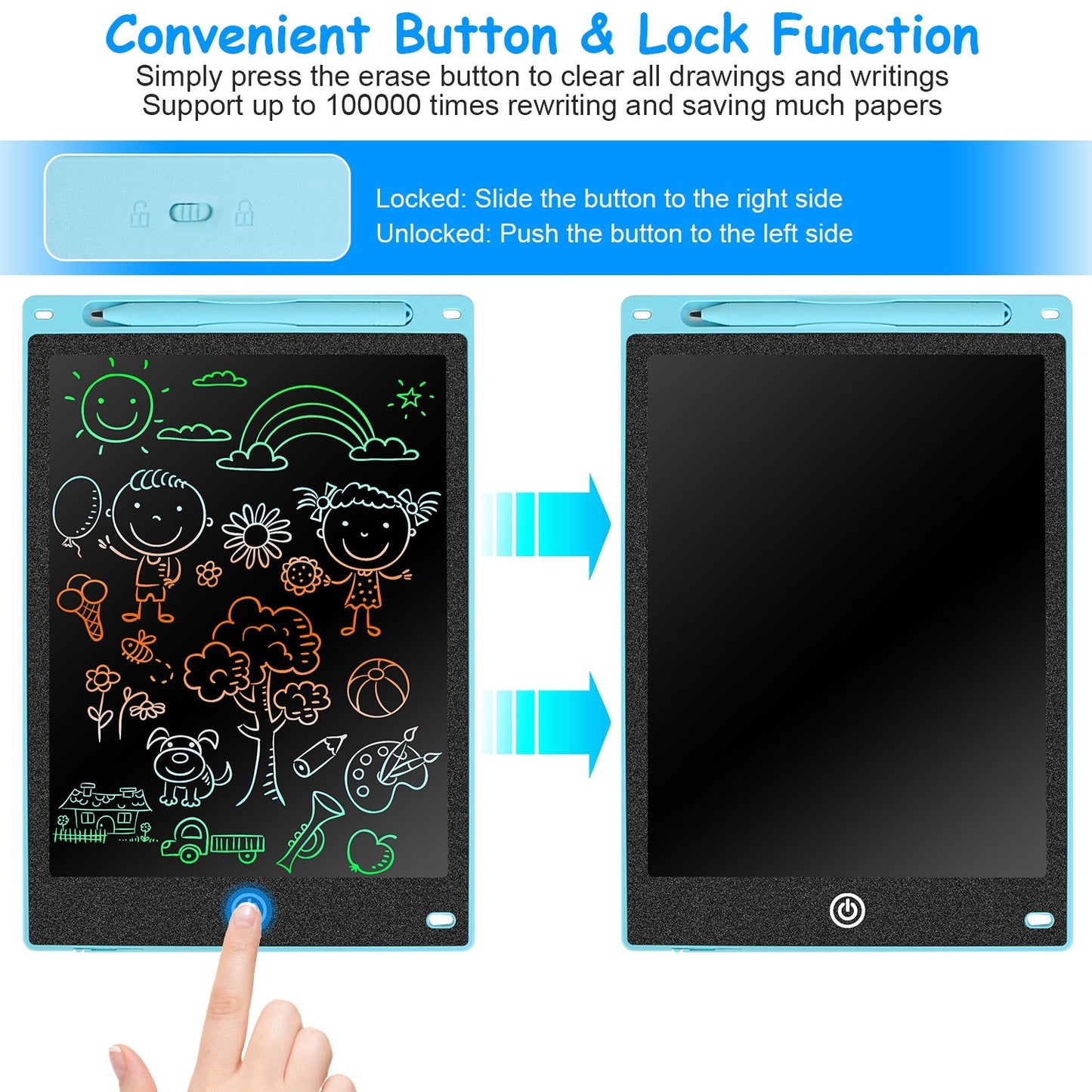 8.5in LCD Writing Tablet Electronic Colorful Graphic Doodle Board