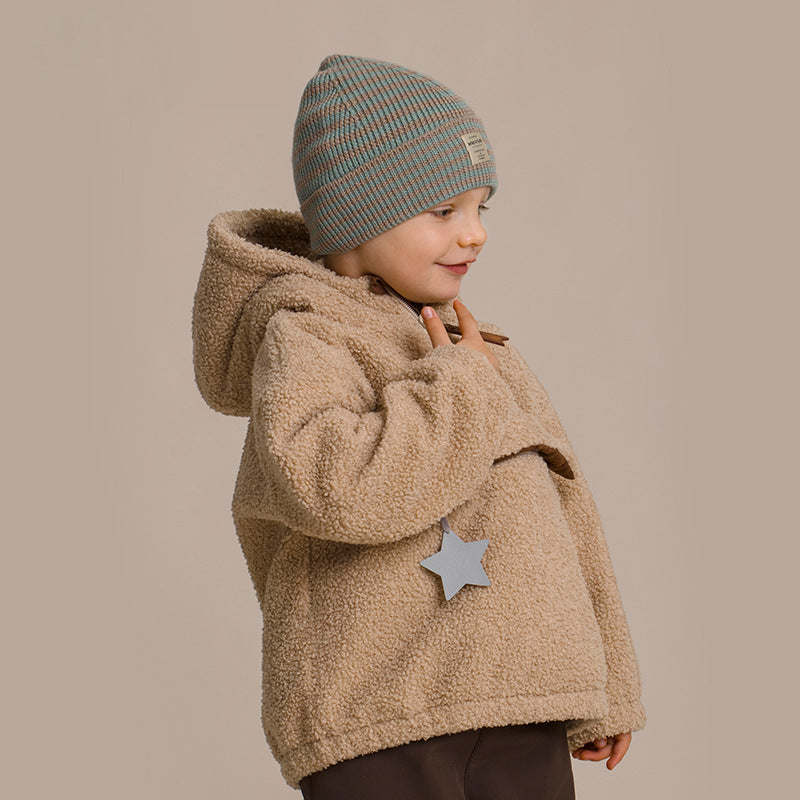 Kids Teddy Pattern Winter Hoodie