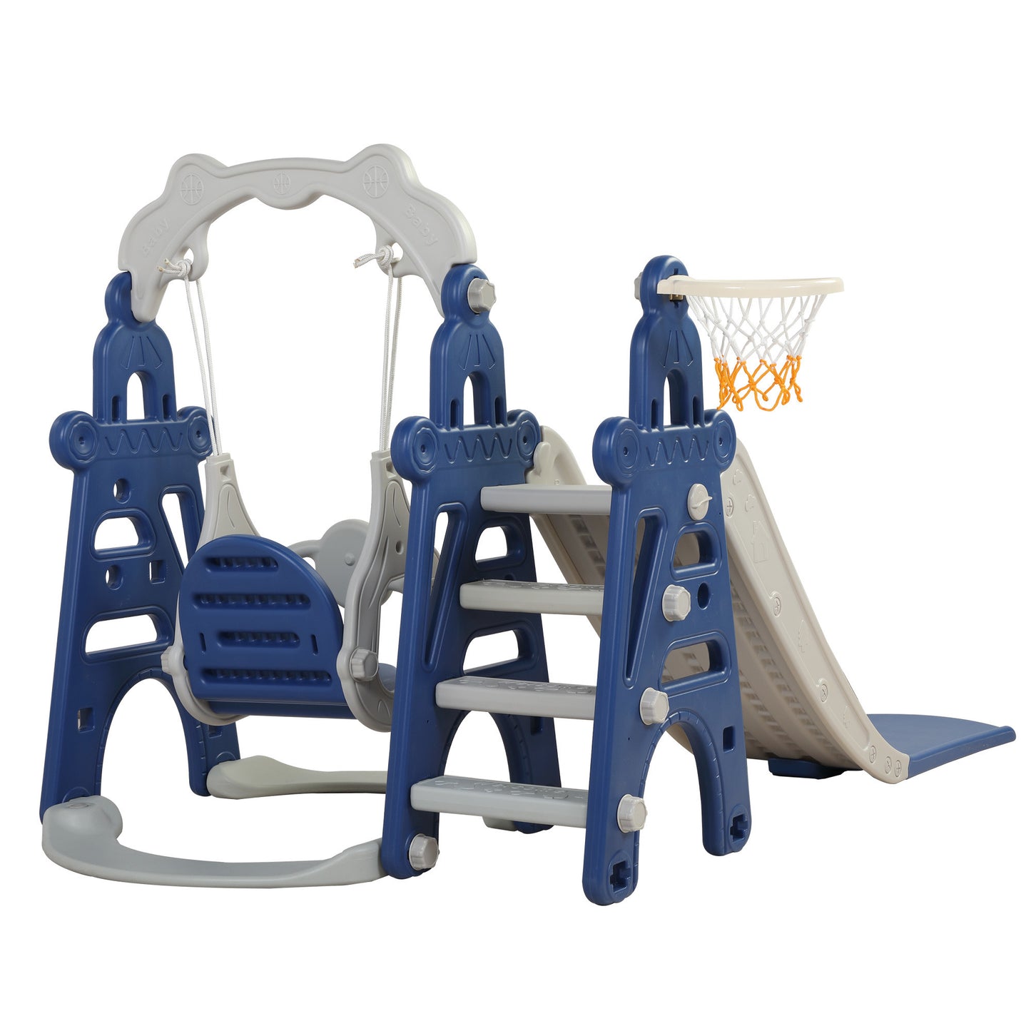 3-in-1 Combination Activity Children Slide Swing Set