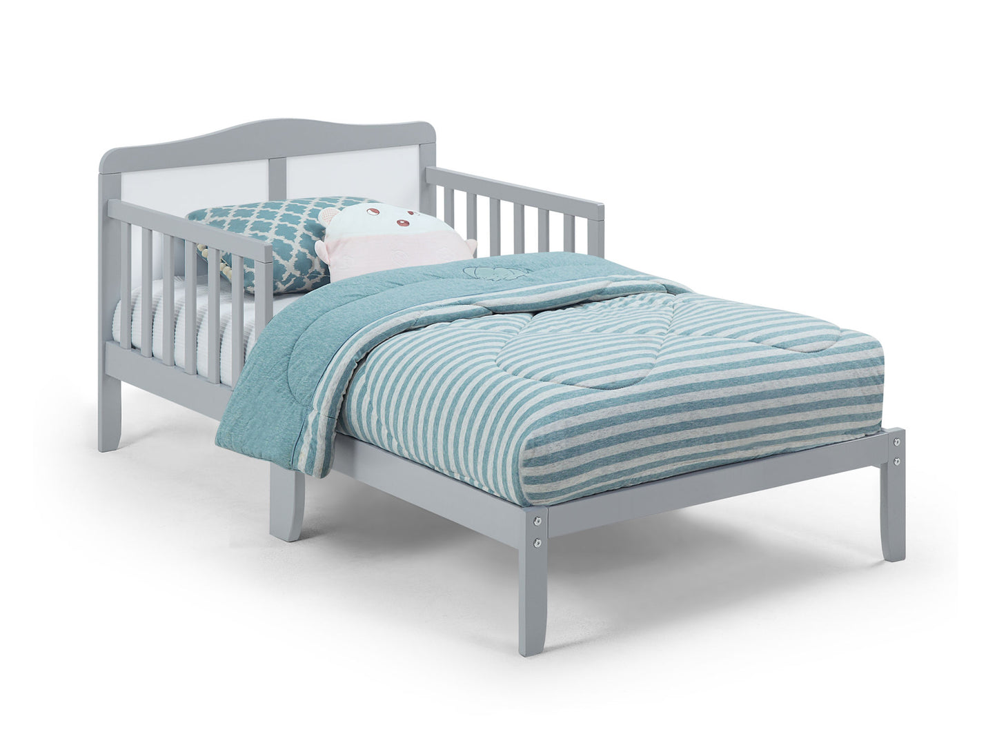 Birdie Toddler Bed (Light Gray/White)