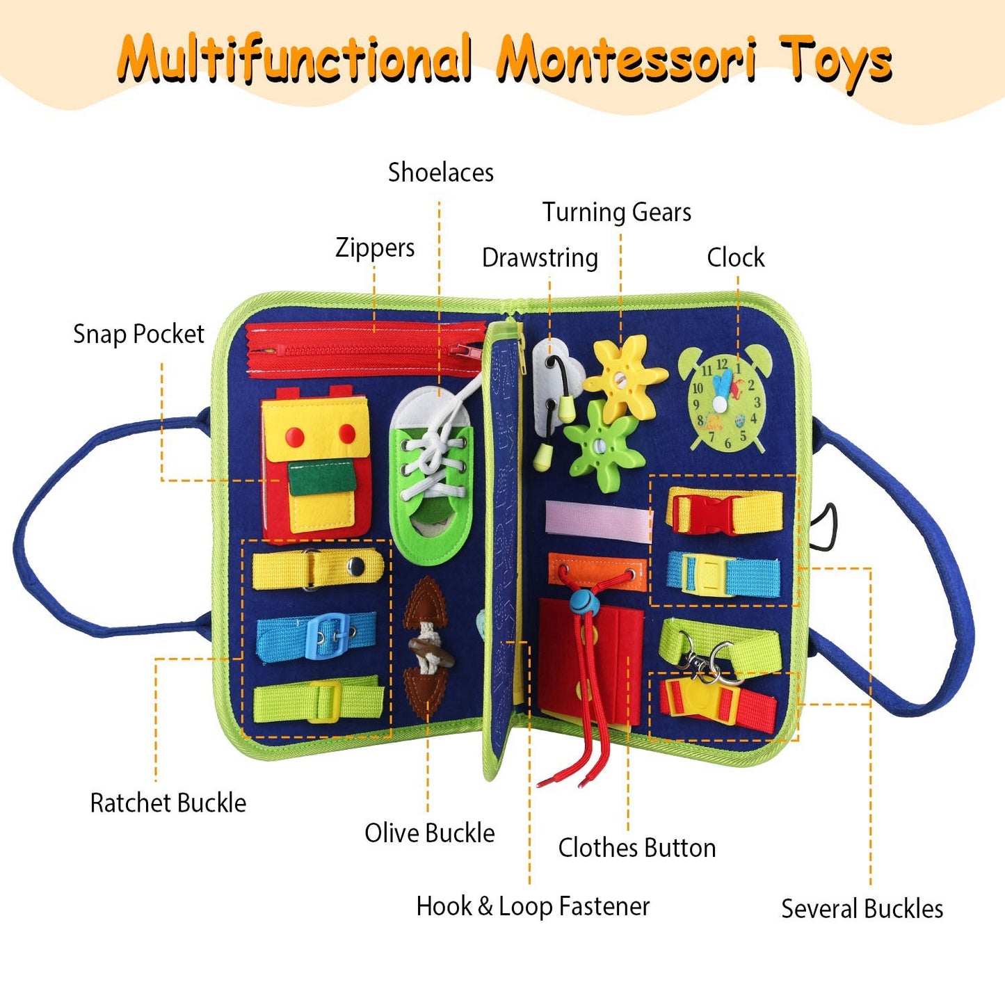 Montessori Sensory Activity Busy Board