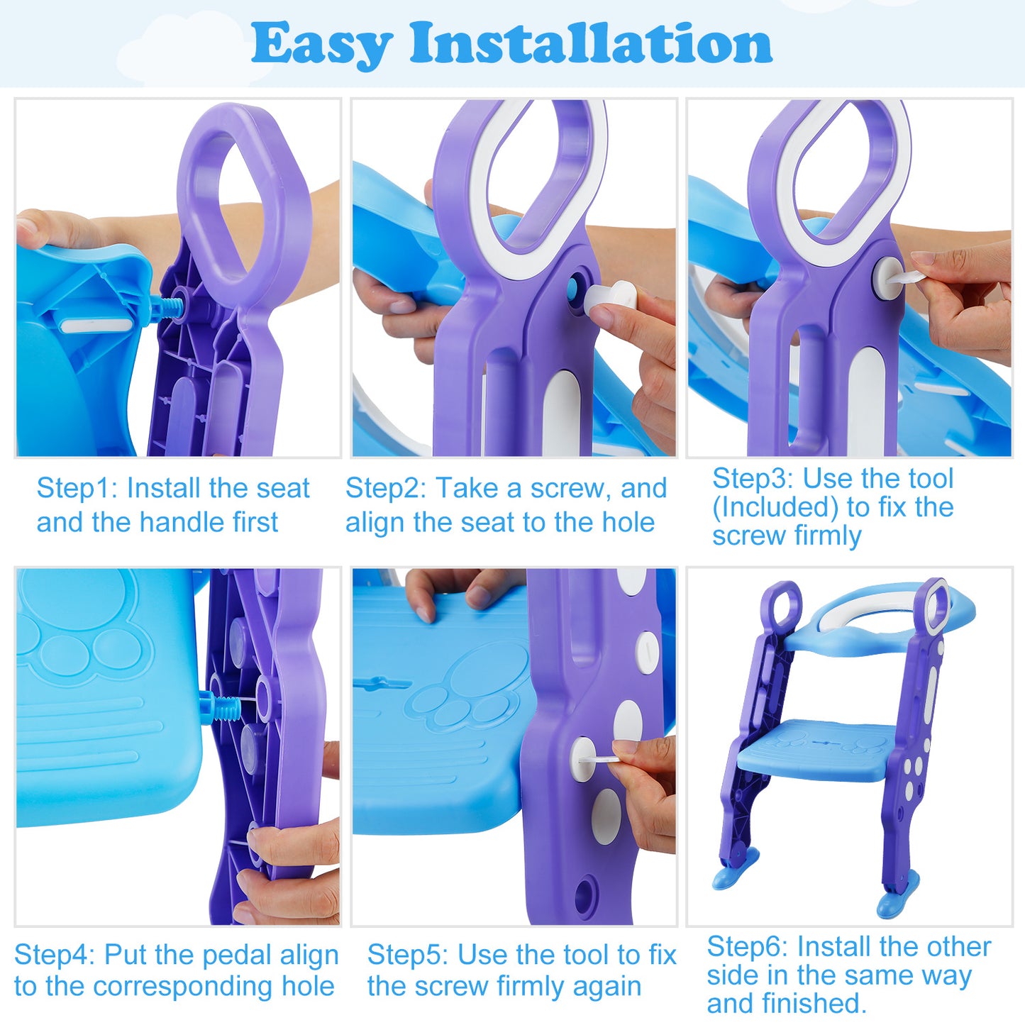 Potty Training Toilet Seat with Steps Stool Ladder