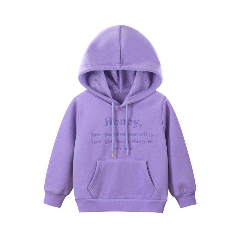 Embroidered Fleece Hooded Sweatshirt