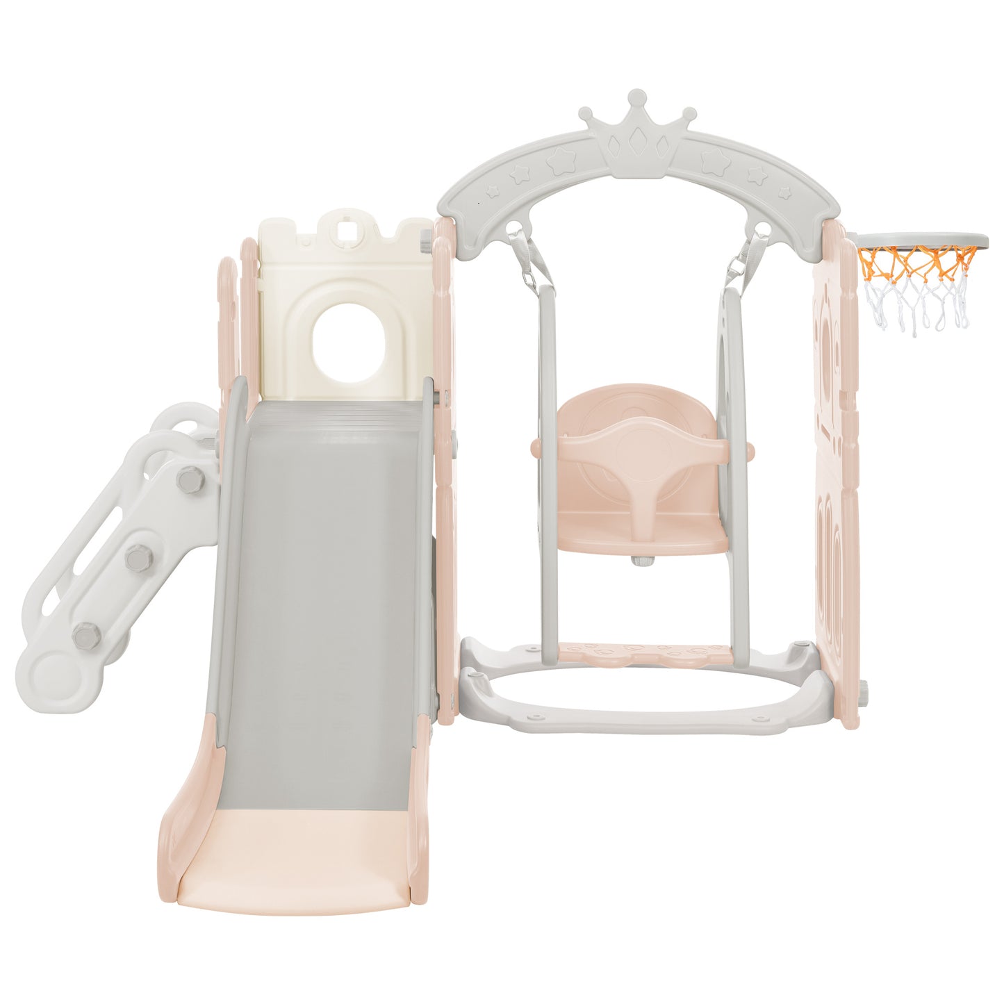 5 in 1 Playground Climber Slide and Swing Set