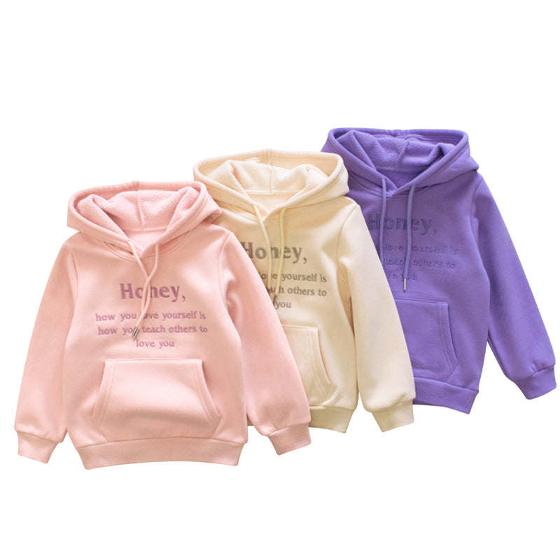 Embroidered Fleece Hooded Sweatshirt