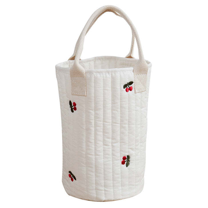 Embroidered Baby Bottle Storage Handbag With Compartment