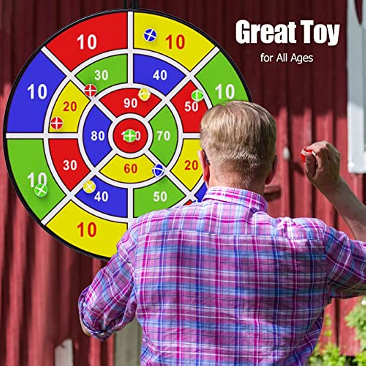 26 Inch Kids Dart Board With 8 Sticky Balls