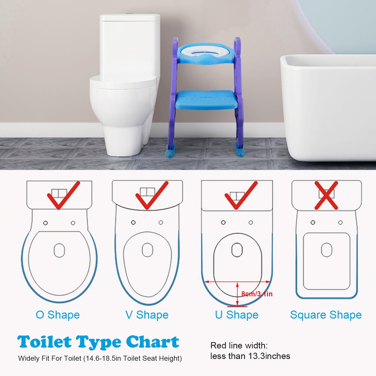 Potty Training Toilet Seat with Steps Stool Ladder