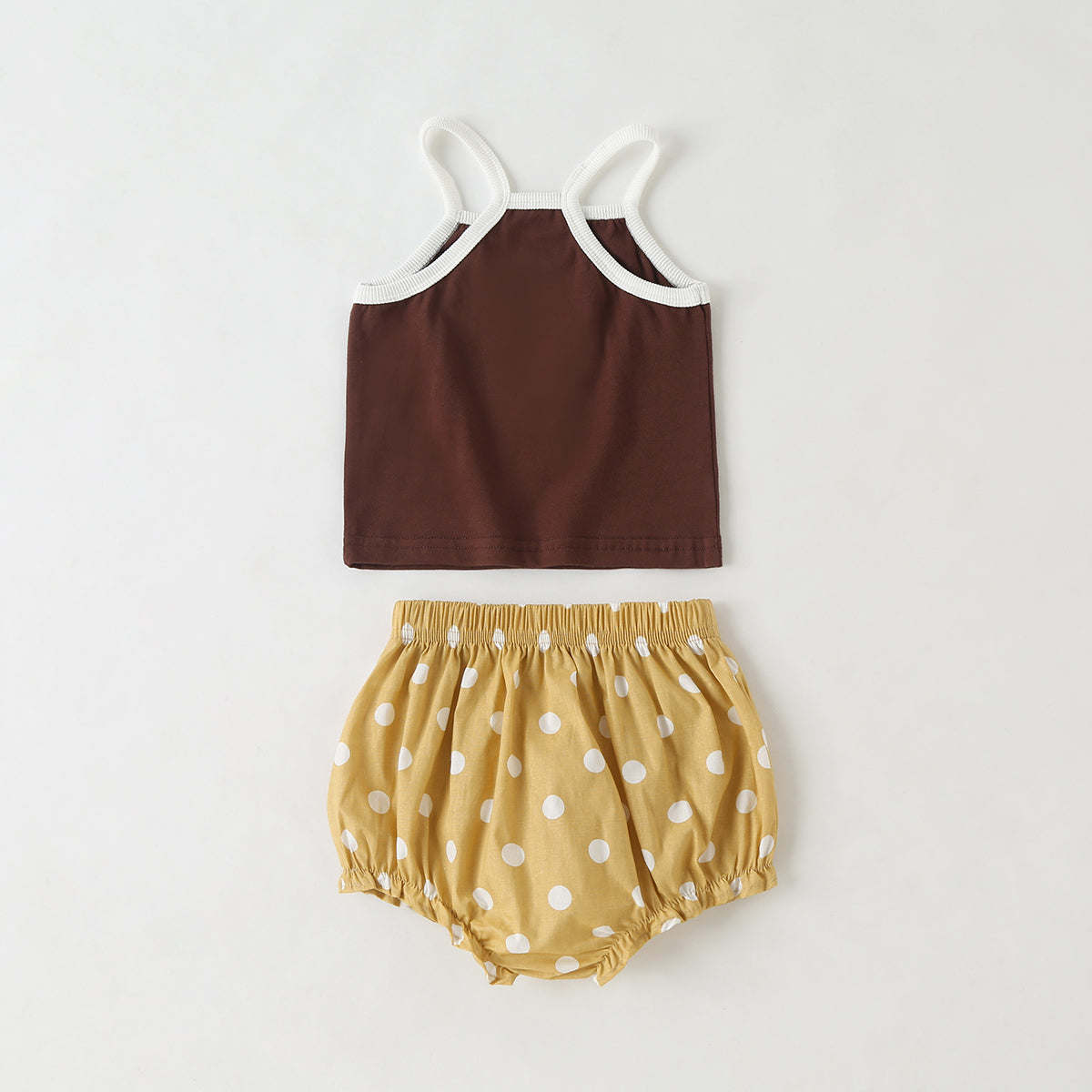 Sling Tops & Polka Dot Graphic Triangle Shorts 1 Pieces Set