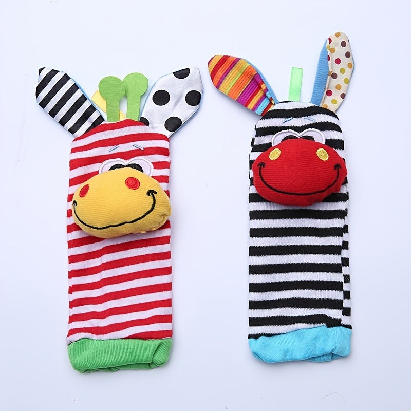 Stuffed Animals Baby Rattle Socks /Wristband