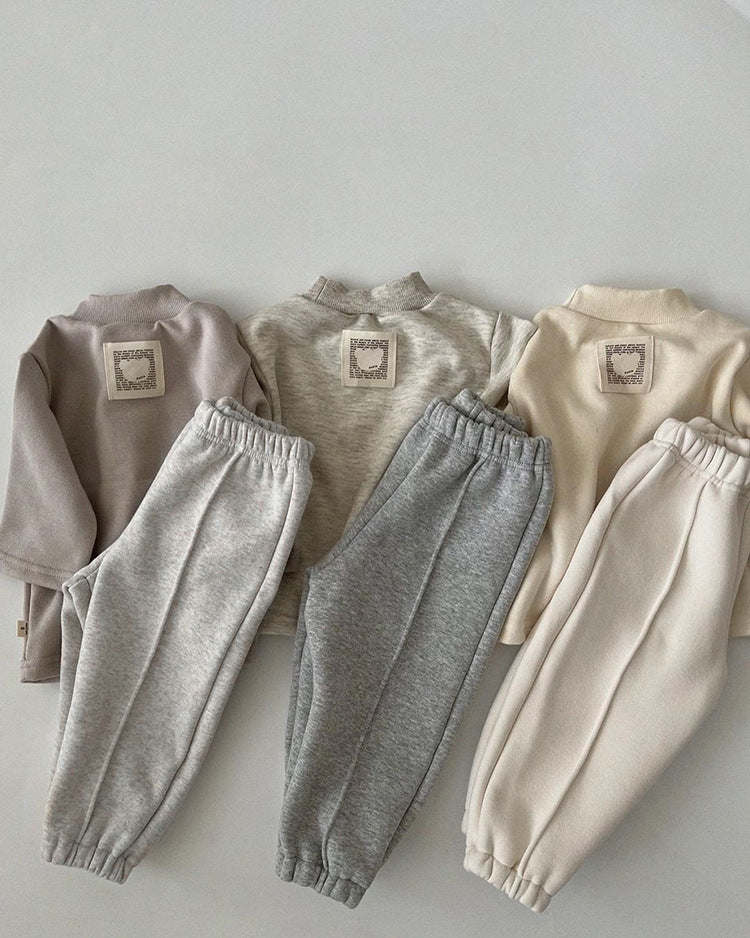 Solid Color Loose Fleece Thickened Warm Sweatpants