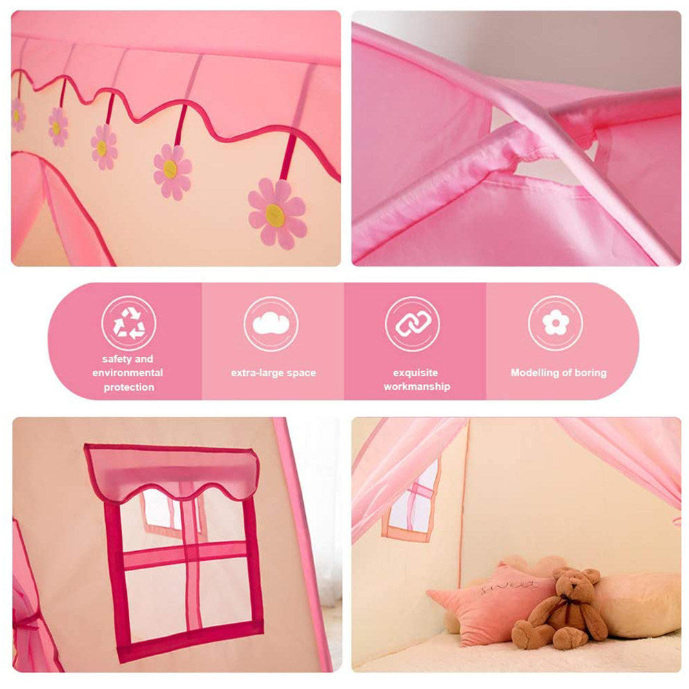 Kids Pink Castle Princess Playhouse Tent