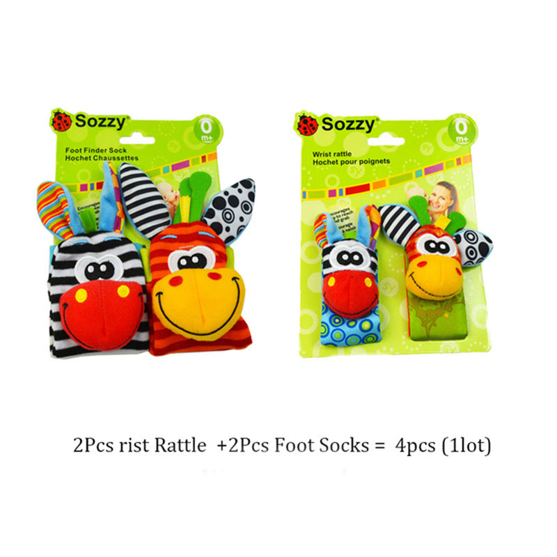 Stuffed Animals Baby Rattle Socks /Wristband