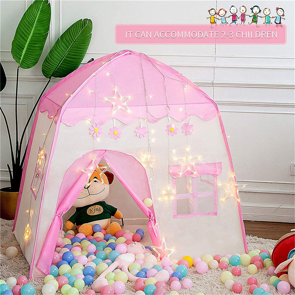 Kids Pink Castle Princess Playhouse Tent