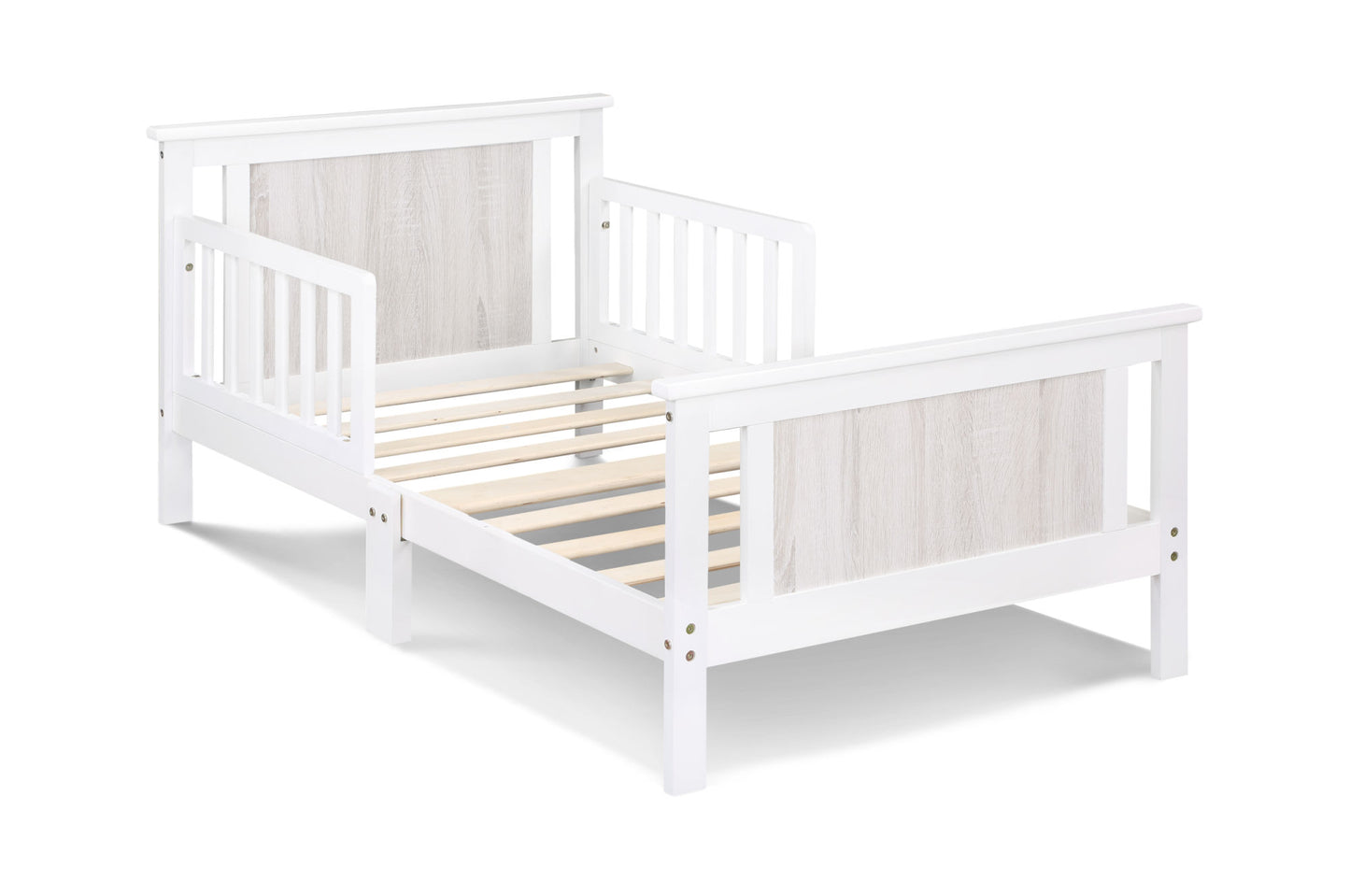 Connelly Reversible Panel Toddler Bed (White/Rockport Gray)