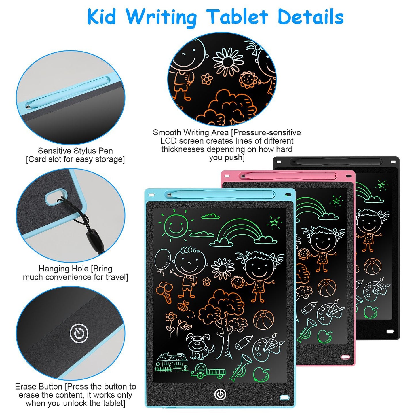 8.5in LCD Writing Tablet Electronic Colorful Graphic Doodle Board