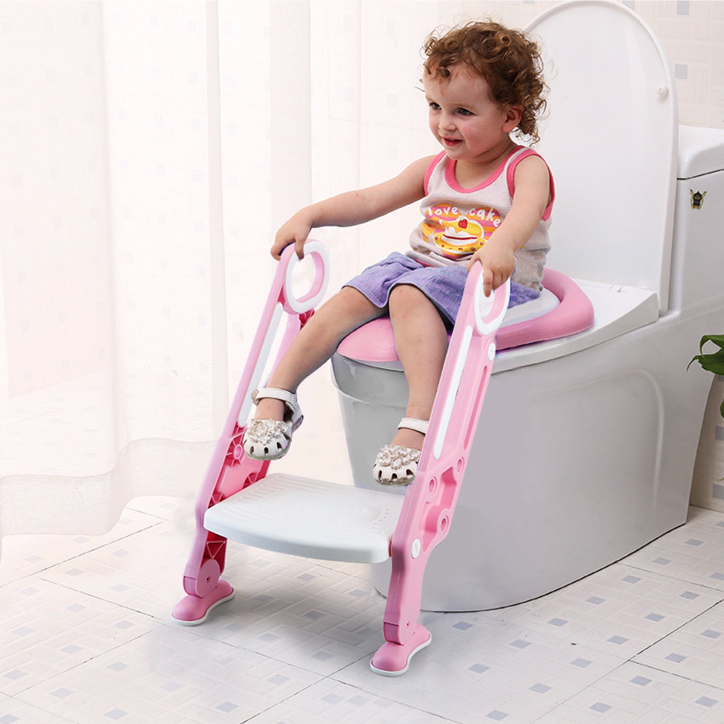 Potty Training Toilet Seat with Steps Stool Ladder