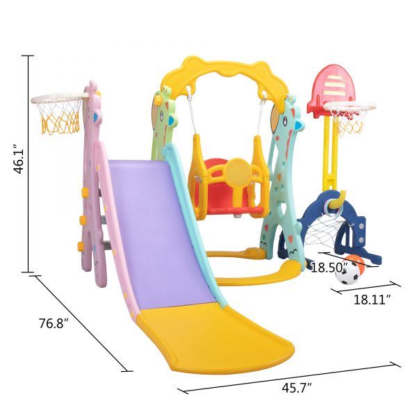 5 in 1 Slide and Swing Playing Set