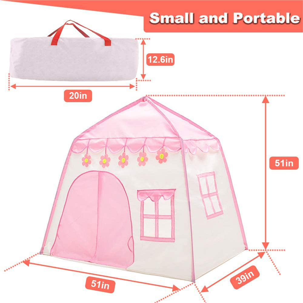 Kids Pink Castle Princess Playhouse Tent