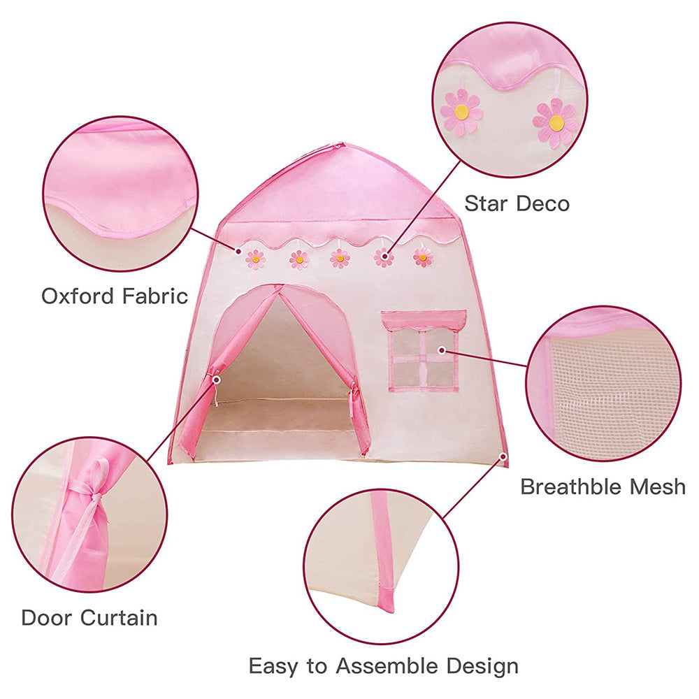 Kids Pink Castle Princess Playhouse Tent