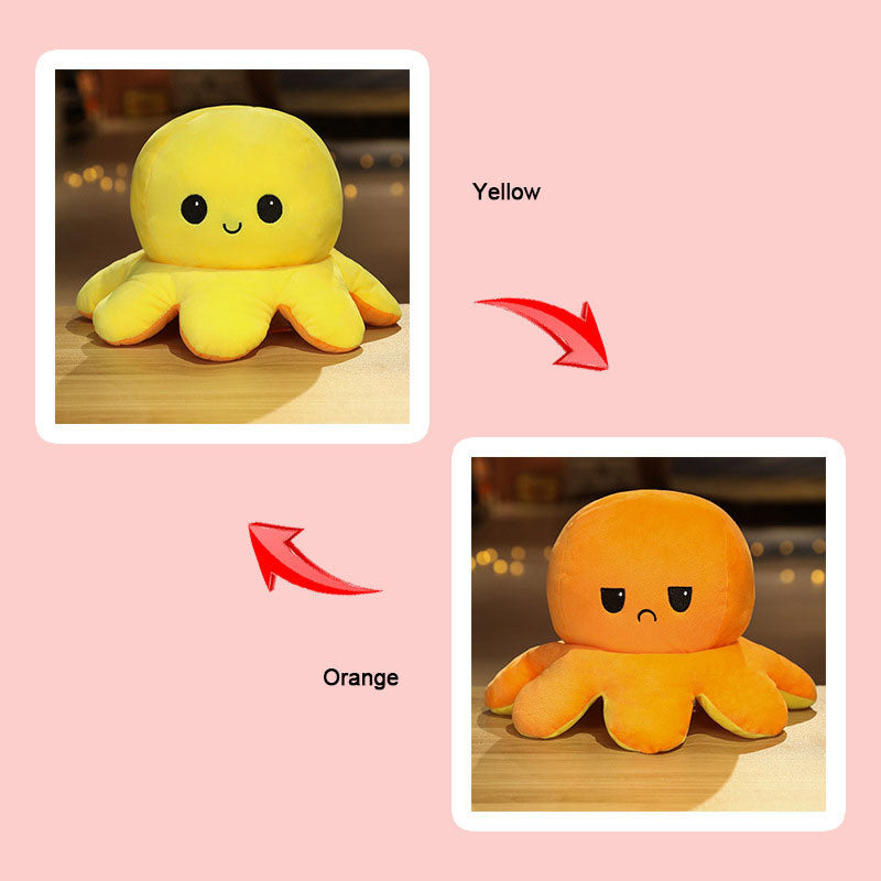 1piece Double Face Plush Flip Octopus Doll