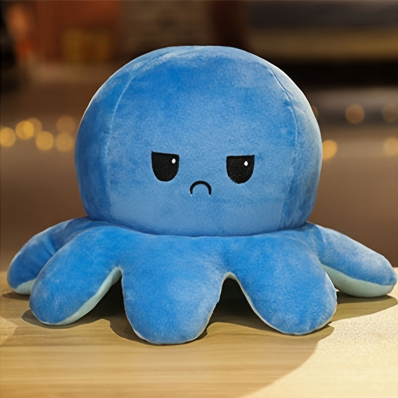 1piece Double Face Plush Flip Octopus Doll