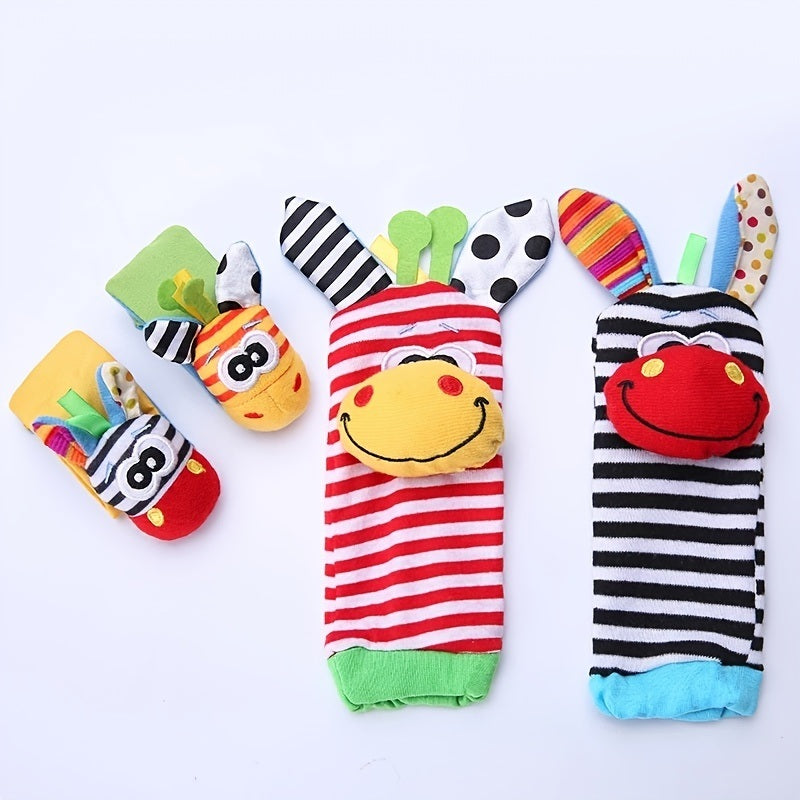 Stuffed Animals Baby Rattle Socks /Wristband