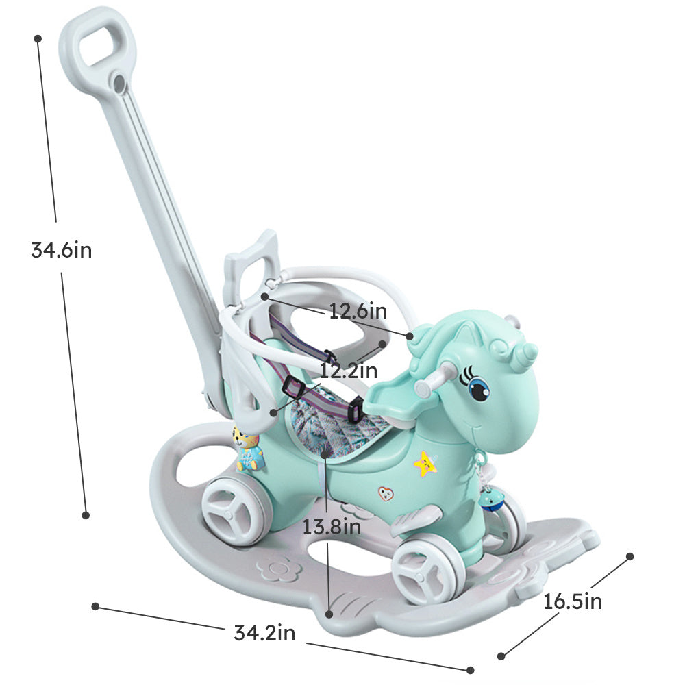 1-3 Years Old 5 in 1 Rocking Horse/ Balance Bike for Toddlers