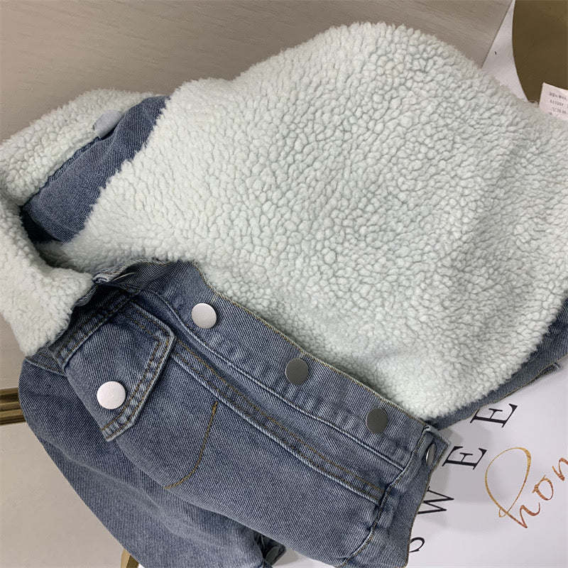 Fleece Denim Coat