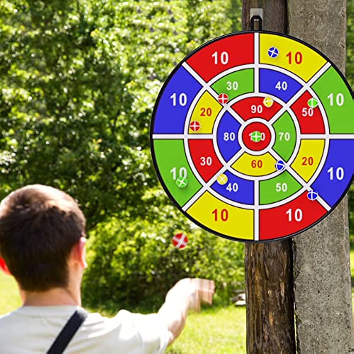 26 Inch Kids Dart Board With 8 Sticky Balls