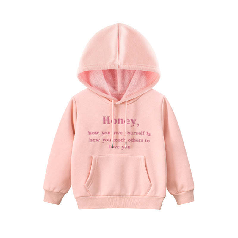 Embroidered Fleece Hooded Sweatshirt