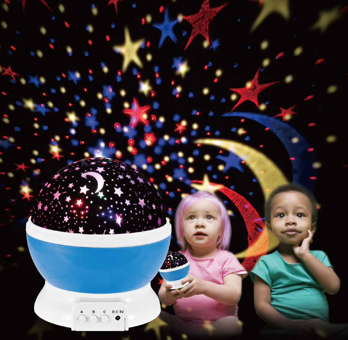 LED Star Sky Rotating Projector Night Light