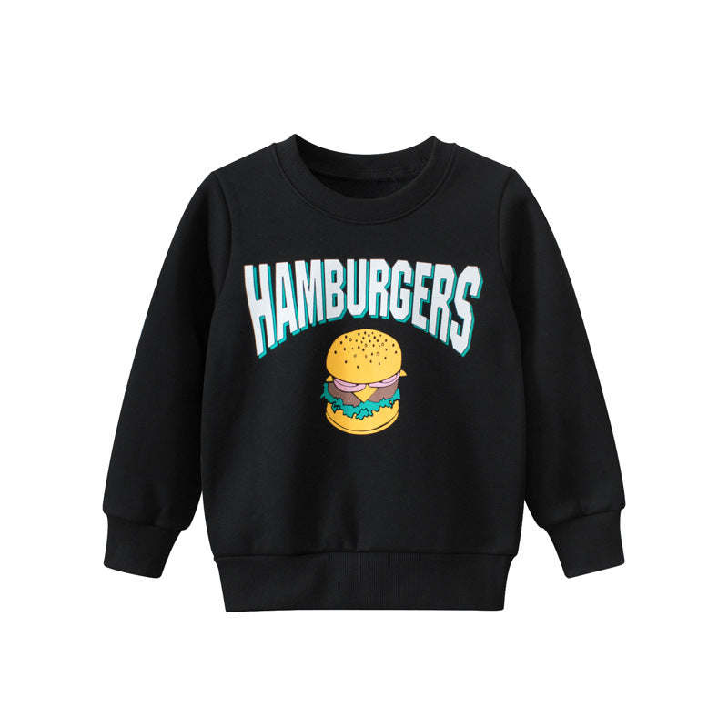 Hamburger Print Pattern Quality Sweatshirt