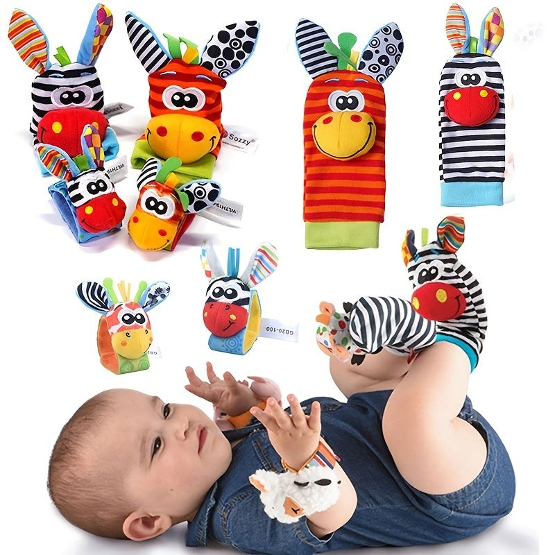 Stuffed Animals Baby Rattle Socks /Wristband