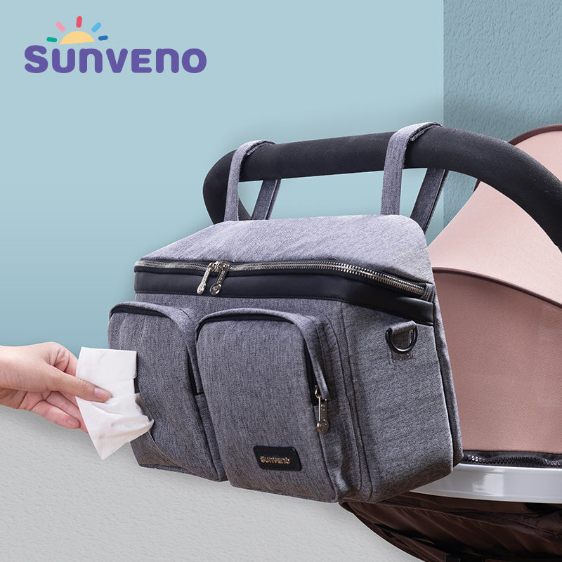 SUNVENO Universal Large Capacity 2-in-1 Stroller Organizer