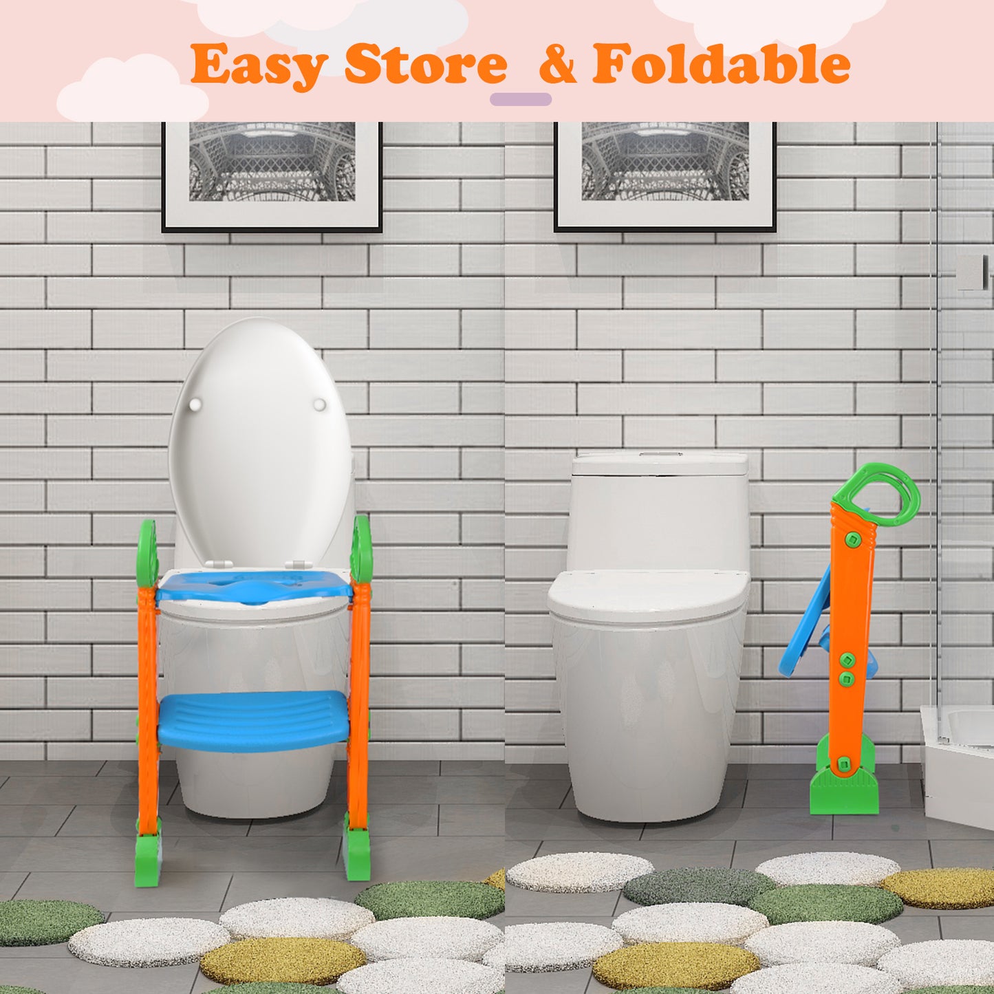 Potty Training Toilet Seat w/ Steps Stool Ladder