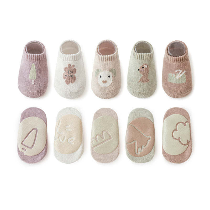 Embroidered Non-Slip Floor Soft Socks