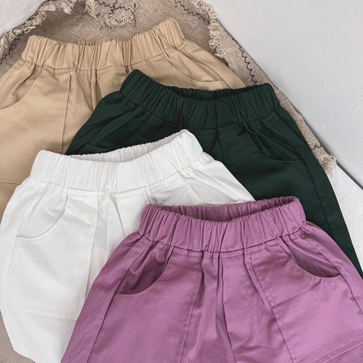 Solid Color Denim Shorts With Pockets