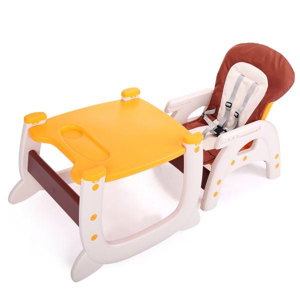 Multipurpose Adjustable Highchair, w/ Feeding Tray and 5-Point Safety Buckle XH