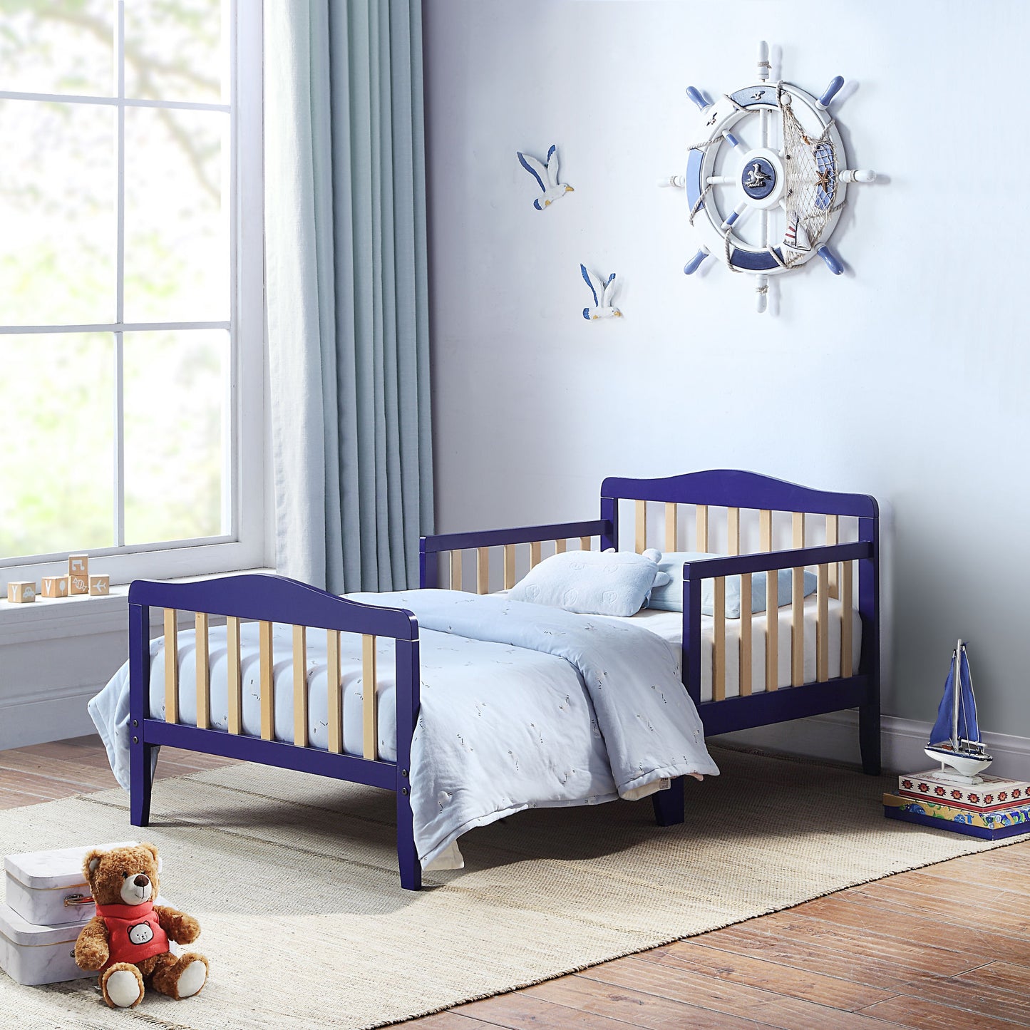 Twain Toddler Bed (Blue/Natural)