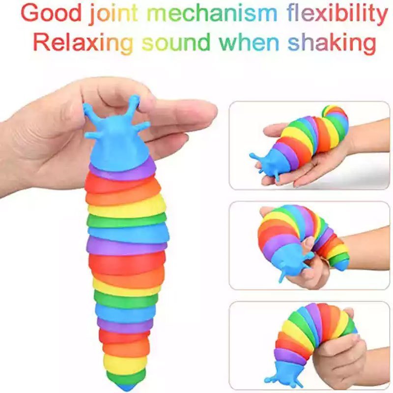 Articulated Sensory Fidget Slug Toy