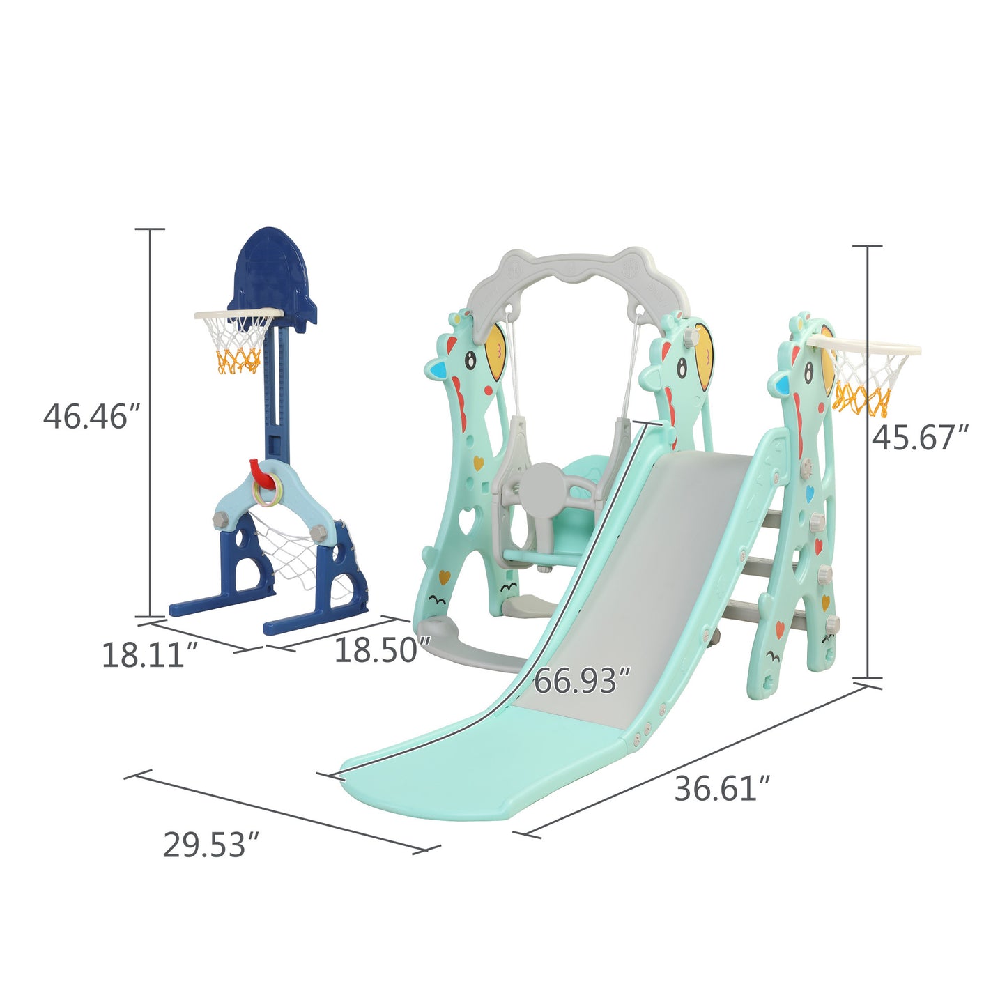 5 in 1 Slide and Swing Playing Set