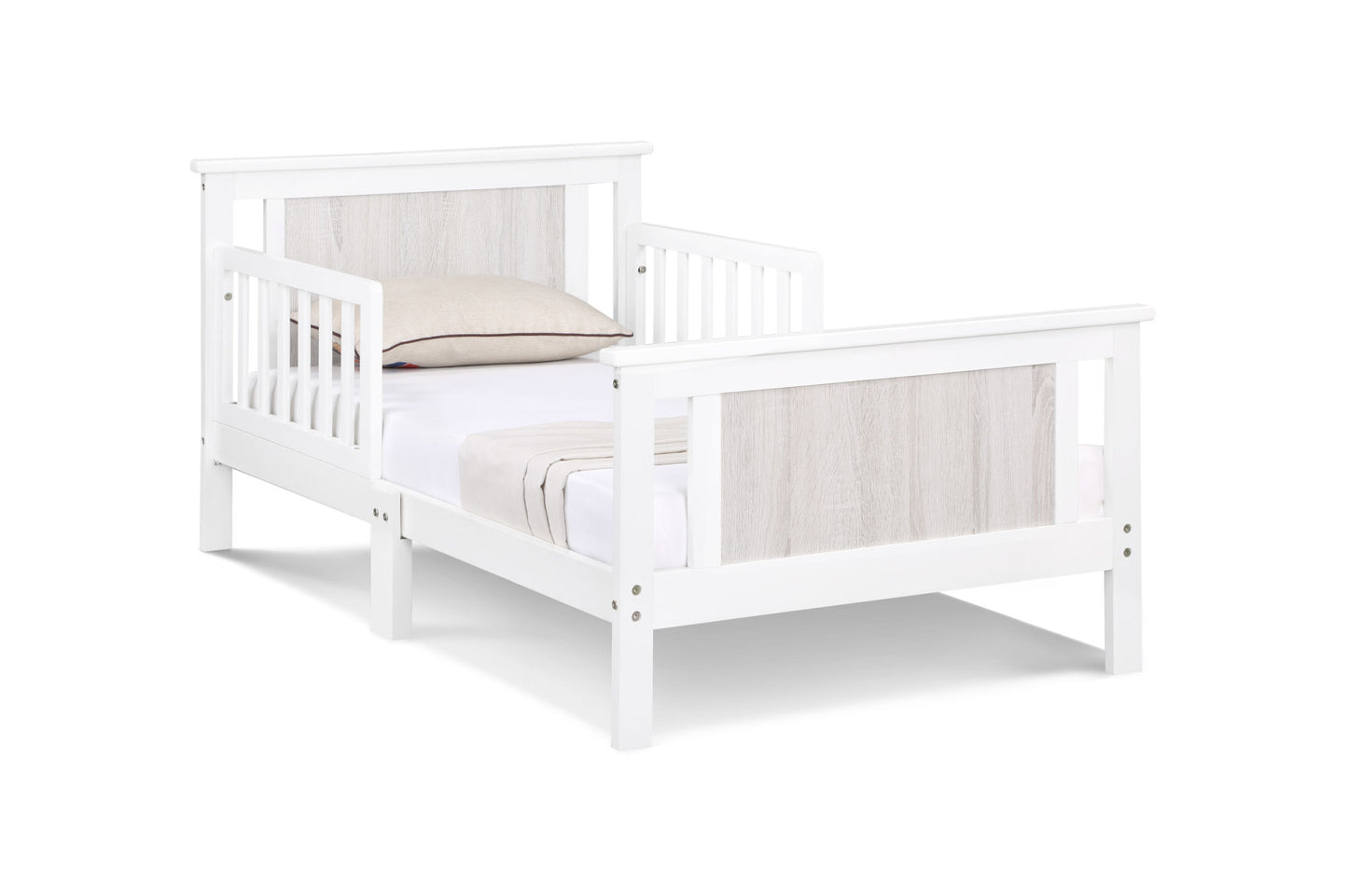 Connelly Reversible Panel Toddler Bed (White/Rockport Gray)