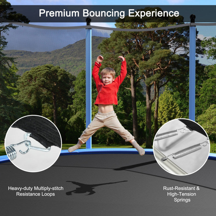 Outdoor Trampoline with Safety Closure Net