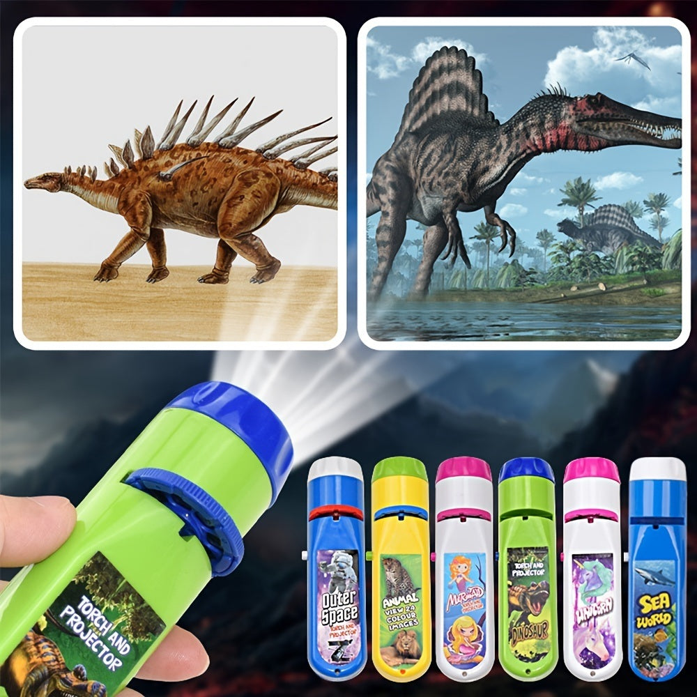 Cute Cartoon Dinosaur Projection Flashlight